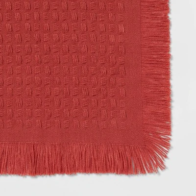 Solid Woven Throw Blanket Pink - Threshold™ 4 Solid Woven Throw Blanket Pink - Threshold™ - Image 4