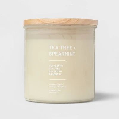 Glass Jar Tea Tree And Spearmint Candle Beige - Threshold™ 5 Glass Jar Tea Tree And Spearmint Candle Beige - Threshold™ - Image 5