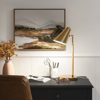 Rattan Wrapped Task Lamp (Includes LED Light Bulb) - Threshold™ 1 Rattan Wrapped Task Lamp (Includes LED Light Bulb) - Threshold™