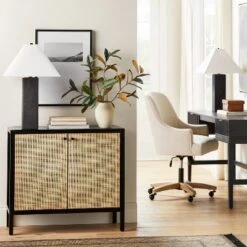 Square Table Lamp With Tapered Shade Black - Threshold™ Designed With Studio McGee