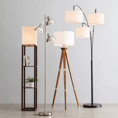 Oak Wood Tripod Floor Lamp Dark Brown - Threshold™ 7 Oak Wood Tripod Floor Lamp Dark Brown - Threshold™ - Image 7