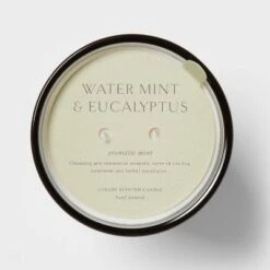 Colored Vase Glass With Dustcover Watermint And Eucalyptus Candle Green - Threshold™ -Threshold Home Decoration GUEST 138a925b cebc 4734 877a 32f650153977