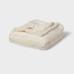 55"x80" Faux Fur Ribbed Bed Throw - Threshold™ -Threshold Home Decoration GUEST 1412c4ed 1509 4a81 9995 dfeb944120c0