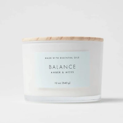 Wood Lidded Glass Wellness Balance Candle - Threshold™ 3 Wood Lidded Glass Wellness Balance Candle - Threshold™ - Image 3