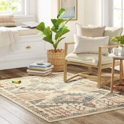 Albany Double Diamond Center Medallion Persian Style Rug - Threshold™