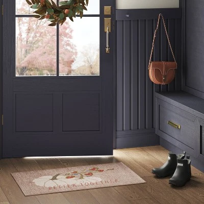 1'8"x2'10" Washable 'Better Together' Accent Rug Tan - Threshold™ 1 1'8"x2'10" Washable 'Better Together' Accent Rug Tan - Threshold™