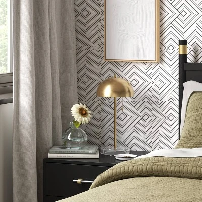 Dome Table Lamp With Acrylic Base Brass - Threshold™ 2 Dome Table Lamp With Acrylic Base Brass - Threshold™ - Image 2