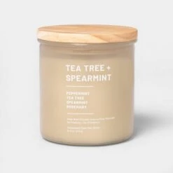 Glass Jar Tea Tree And Spearmint Candle Beige - Threshold™ 7 Glass Jar Tea Tree And Spearmint Candle Beige - Threshold™ -Threshold Home Decoration GUEST 1ae068be c042 415c a0e0 475aaead92cf
