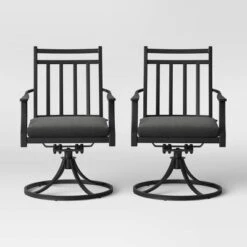Fairmont 2pk Metal Patio Swivel Rocking Dining Chair - Threshold 8 Fairmont 2pk Metal Patio Swivel Rocking Dining Chair - Threshold -Threshold Home Decoration GUEST 1e9b80f3 fa2a 4195 8a24 8c87b2112c2f