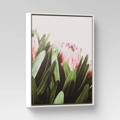 16" X 20" Floral Photography Framed In Pale Maple Wall Canvas Pink - Threshold™ 2 16" X 20" Floral Photography Framed In Pale Maple Wall Canvas Pink - Threshold™ - Image 2