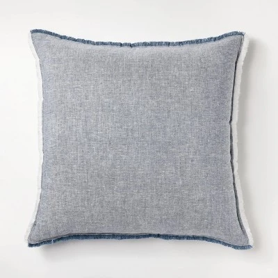 Oversized Reversible Linen Square Throw Pillow With Frayed Edges - Threshold™ Designed With Studio McGee 6 Oversized Reversible Linen Square Throw Pillow With Frayed Edges - Threshold™ Designed With Studio McGee - Image 6