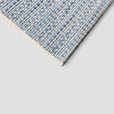 Drum Weave Outdoor Rug Blue - Threshold 1 Drum Weave Outdoor Rug Blue - Threshold