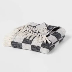 60"x80" Woven Cotton Checkered Bed Throw - Threshold™ -Threshold Home Decoration GUEST 21ece0cd d5f6 45ed 8de5 f3cde6fa73bb