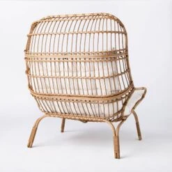 Wicker & Metal Outdoor Patio Chair, Egg Chair Natural - Threshold™ Designed With Studio McGee 9 Wicker & Metal Outdoor Patio Chair, Egg Chair Natural - Threshold™ Designed With Studio McGee -Threshold Home Decoration GUEST 28382aa6 dee2 4001 9b12 305562e94096