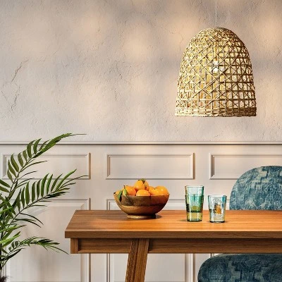 Small Seagrass Light Pendant Light Brown (Includes Energy Efficient Light Bulb) - Threshold™ 2 Small Seagrass Light Pendant Light Brown (Includes Energy Efficient Light Bulb) - Threshold™ - Image 2