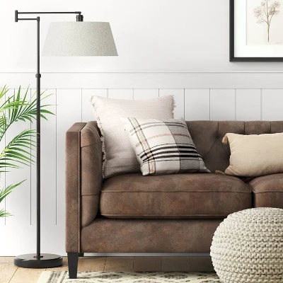 Traditional Oil Rubbed Swing Arm Floor Lamp Brown - Threshold™ 2 Traditional Oil Rubbed Swing Arm Floor Lamp Brown - Threshold™ - Image 2