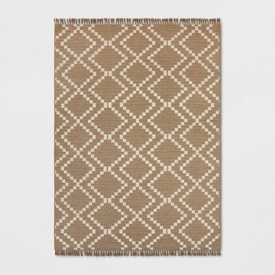 Check Diamonds Outdoor Rug Tan - Threshold™ 6 Check Diamonds Outdoor Rug Tan - Threshold™ - Image 6