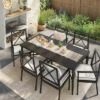 2pc Searsburg Aluminum Outdoor Patio Dining Chairs Arm Chairs Black - Threshold™