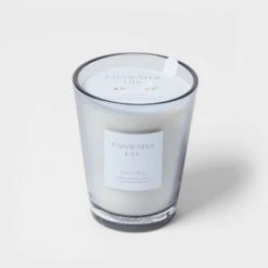 Colored Vase Glass With Dustcover Rainwater Lily Candle Gray - Threshold™ -Threshold Home Decoration GUEST 2e50a42e 63db 4b02 b057 d911289b4b14