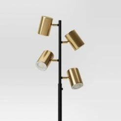 Dean Spotlight Floor Lamp Black/Brass (Includes LED Light Bulb) - Threshold™ -Threshold Home Decoration GUEST 2f16513e 21a0 40c4 b946 c34743de6af1