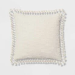 Euro Textured Slub Tassel Decorative Throw Pillow - Threshold™ -Threshold Home Decoration GUEST 2ff361fa 82b5 4564 bc81 0c47e61dc221