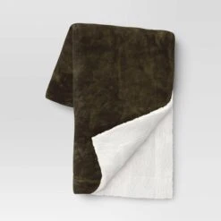 Solid Printed Plush With Shearling Reverse Throw Blanket - Threshold™ 11 Solid Printed Plush With Shearling Reverse Throw Blanket - Threshold™ -Threshold Home Decoration GUEST 306f0669 f058 4c55 b504 55172c9555eb