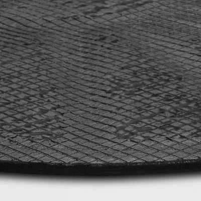 1'6"x2'6" Half Moon Rubber Coir Doormat Black - Threshold™ 3 1'6"x2'6" Half Moon Rubber Coir Doormat Black - Threshold™ - Image 3