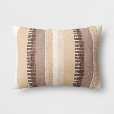Ombre Striped Lumbar Throw Pillow - Threshold™ 6 Ombre Striped Lumbar Throw Pillow - Threshold™ - Image 6