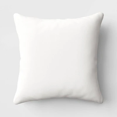 Textural Solid Square Throw Pillow Ivory - Threshold™ 4 Textural Solid Square Throw Pillow Ivory - Threshold™ - Image 4