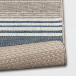Sand Stripe Outdoor Rug Blue - Threshold™ -Threshold Home Decoration GUEST 3616b472 fed7 4009 8a0d 4aa280b59abf