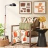 Pharmacy Floor Lamp Black With Faux Leather Wrap (Includes LED Light Bulb) - Threshold™