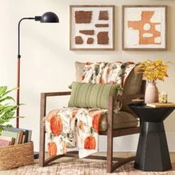 Pharmacy Floor Lamp Black With Faux Leather Wrap (Includes LED Light Bulb) - Threshold™