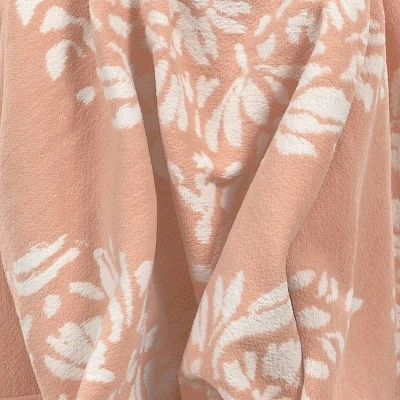 Medallion Jacquard Knit Throw Blanket With Tassels Coral - Threshold™ 4 Medallion Jacquard Knit Throw Blanket With Tassels Coral - Threshold™ - Image 4