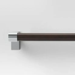 Dark Faux Wood Curtain Rod Nickel - Threshold™ -Threshold Home Decoration GUEST 3f1572b1 fc3d 4ce8 8600 dec628aa2d09