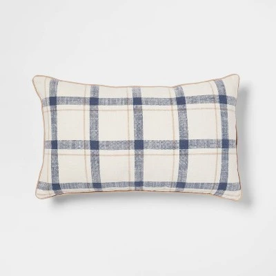 Woven Striped With Plaid Reverse Throw Pillow - Threshold™ 4 Woven Striped With Plaid Reverse Throw Pillow - Threshold™ - Image 4