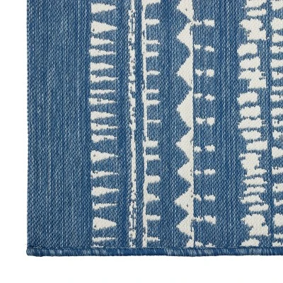 5' X 7' Fringe Outdoor Rug Blue Striped - Threshold™ 1 5' X 7' Fringe Outdoor Rug Blue Striped - Threshold™