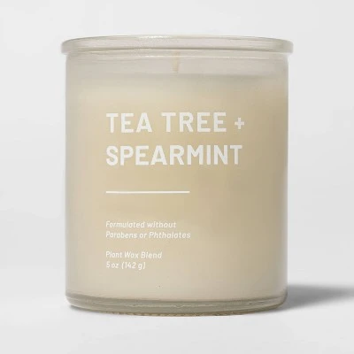 Glass Jar Tea Tree And Spearmint Candle Beige - Threshold™ 4 Glass Jar Tea Tree And Spearmint Candle Beige - Threshold™ - Image 4