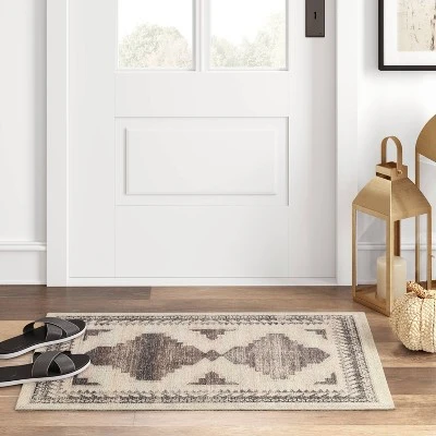 Cromwell Washable Printed Persian Style Rug Tan - Threshold™ 1 Cromwell Washable Printed Persian Style Rug Tan - Threshold™