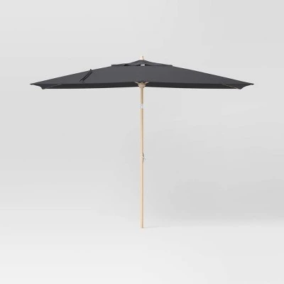 10'x6' Rectangular Market Patio Umbrella - Light Wood Pole - Threshold™ 9 10'x6' Rectangular Market Patio Umbrella - Light Wood Pole - Threshold™ - Image 9