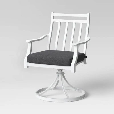 2pc Fairmont Metal Rocking Outdoor Patio Dining Chairs Swivel Chairs Charcoal - Threshold™ 1 2pc Fairmont Metal Rocking Outdoor Patio Dining Chairs Swivel Chairs Charcoal - Threshold™