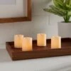 1.82" X 1.4" 4pk LED Votive Flameless Black Wick Candle Cream - Threshold™