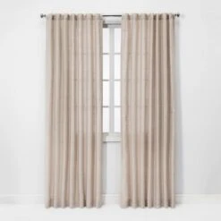 1pc Light Filtering Linen Window Curtain Panel - Threshold™ -Threshold Home Decoration GUEST 4db17cab 22b1 49a0 9537 7c04d068a2c5