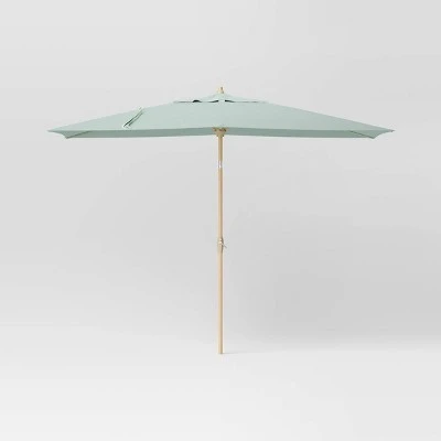 10'x6' Rectangular Market Patio Umbrella - Light Wood Pole - Threshold™ 8 10'x6' Rectangular Market Patio Umbrella - Light Wood Pole - Threshold™ - Image 8