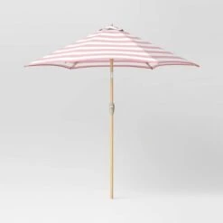 9'x9' Market Patio Umbrella - Light Wood Pole - Threshold™ -Threshold Home Decoration GUEST 50dc901c 1c8f 4610 b488 8336b61f4046