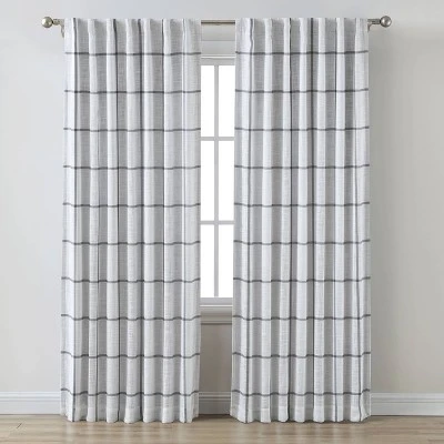 1pc Blackout Window Curtain Panel Gray - Threshold™ 5 1pc Blackout Window Curtain Panel Gray - Threshold™ - Image 5