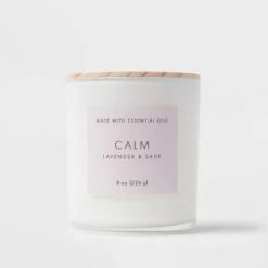 Wood Lidded Glass Wellness Calm Candle - Threshold™ -Threshold Home Decoration GUEST 518451c6 213f 4303 ad48 fec583907229