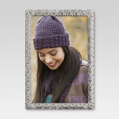 Brushed Nickel Textured Frame - Threshold 1 Brushed Nickel Textured Frame - Threshold