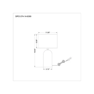 Glass Table Lamp With Open Base And Natural Shade - Threshold™ 3 Glass Table Lamp With Open Base And Natural Shade - Threshold™ - Image 3