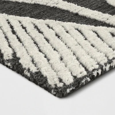5'x7' Diamond Tufted Area Rug Off White - Threshold™ 1 5'x7' Diamond Tufted Area Rug Off White - Threshold™
