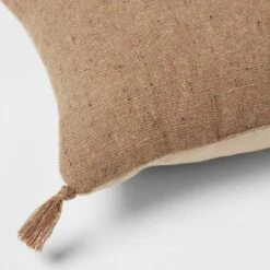 Oblong Traditional Tweed Decorative Throw Pillow Natural Brown - Threshold™ -Threshold Home Decoration GUEST 5560759b f133 43f6 bc04 2049f7bf717c